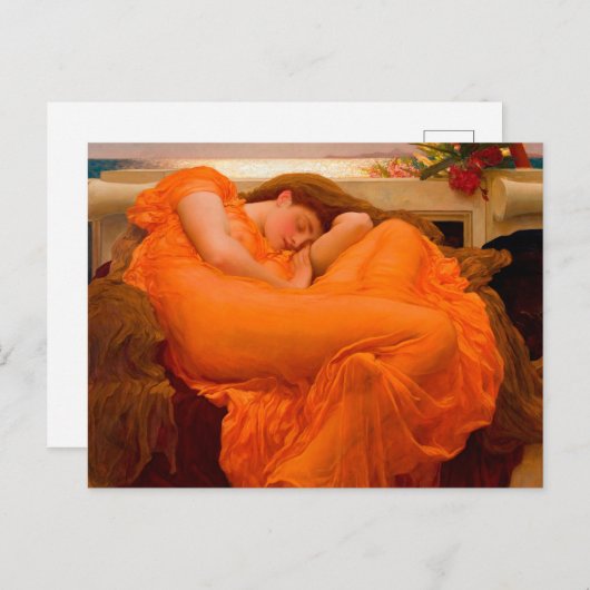 Flaming June door Lord Frederic Leighton Uitnodiging Briefkaart (Voorkant / Achterkant)
