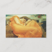 Flaming June door Lord Frederic Leighton Visitekaartje (Achterkant)