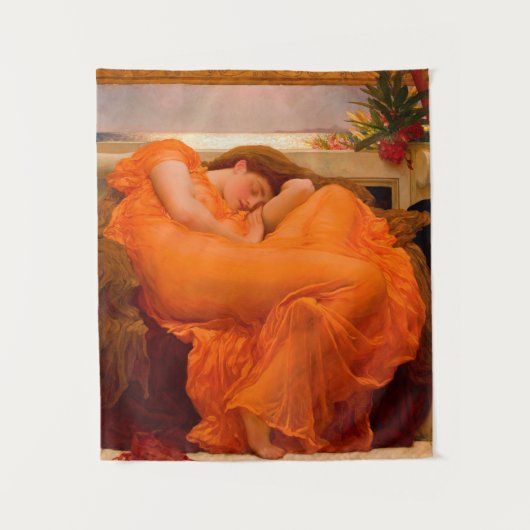 Flaming June door Lord Frederic Leighton Wandkleed (Voorkant)