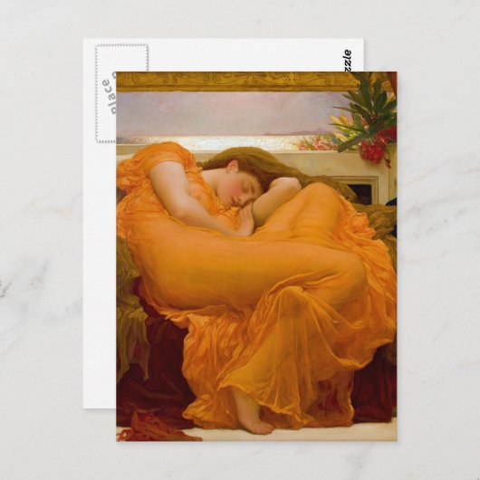 Flaming June door Sir Frederic Leighton Briefkaart (Voorkant / Achterkant)