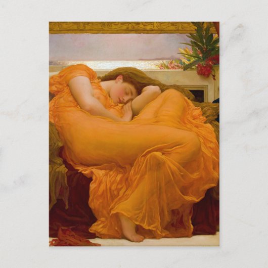 Flaming June door Sir Frederic Leighton Briefkaart (Voorkant)