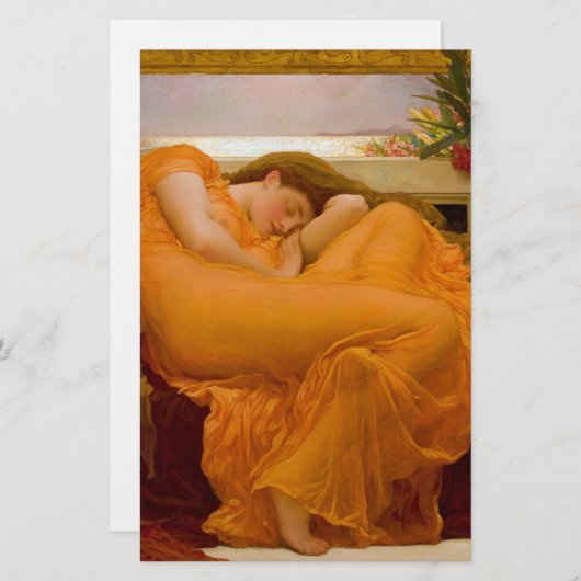 Flaming June door Sir Frederic Leighton Briefpapier (Voorkant / Achterkant)