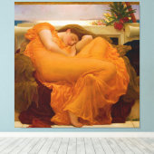 Flaming June door Sir Frederic Leighton Canvas Afdruk (Insitu (Houten vloer))