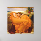 Flaming June door Sir Frederic Leighton Canvas Afdruk (Voorkant)