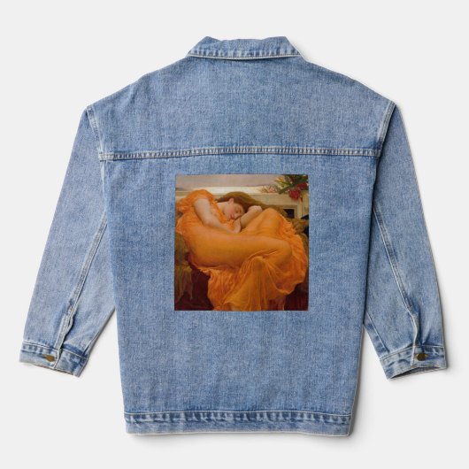 Flaming June door Sir Frederic Leighton Denim Jacket (Achterkant)