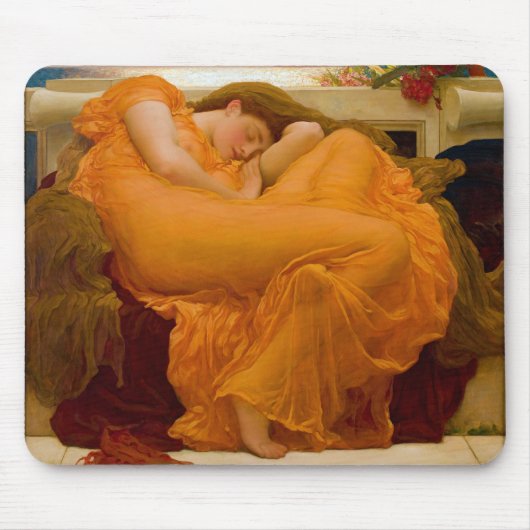 Flaming June door Sir Frederic Leighton Muismat (Voorkant)