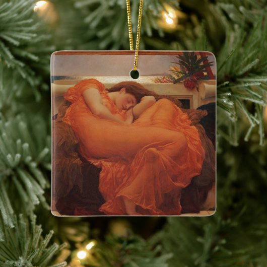 Flaming June Frederic Leighton Kunstprint Keramisch Ornament (Boom)