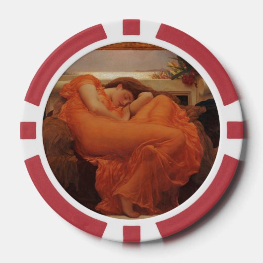 Flaming June Frederic Leighton Kunstprint Poker Chips (Voorkant)