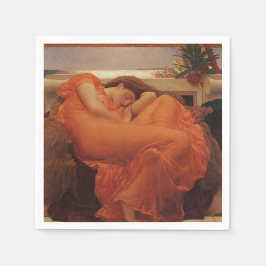 Flaming June Frederic Leighton Kunstprint Servet (Voorkant)