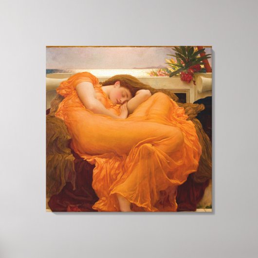 Flaming June - Frederic Lord Leighton Canvas Afdruk (Voorkant)