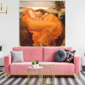 Flaming June - Frederic Lord Leighton Canvas Afdruk (Insitu (Woonkamer))
