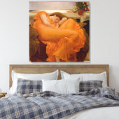 Flaming June - Frederic Lord Leighton Canvas Afdruk (Insitu (Slaapkamer))