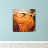 Flaming June - Frederic Lord Leighton Canvas Afdruk (Insitu (Houten vloer))