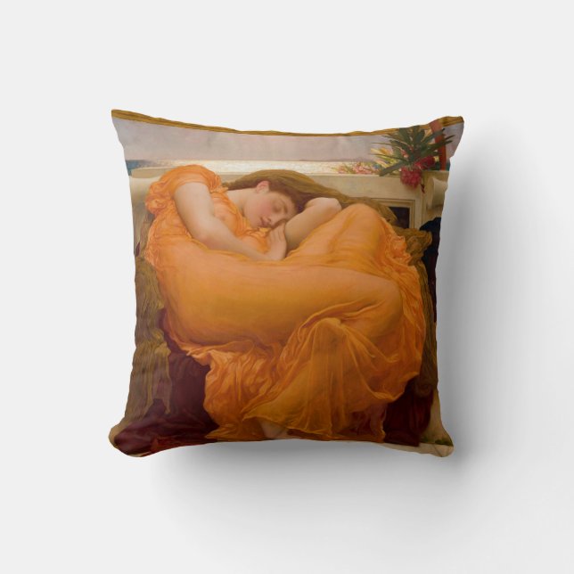 Flaming June - Frederic Lord Leighton Kussen (Voorkant)