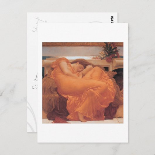 Flaming June - Lord Frederick Leighton Briefkaart (Voorkant / Achterkant)