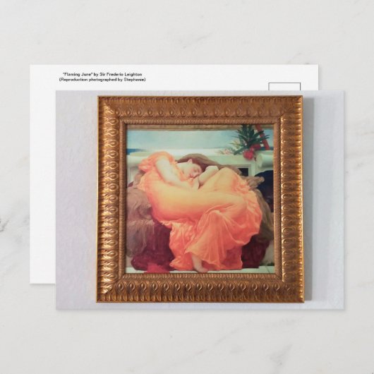 Flaming June (reproductie, foto) Briefkaart (Voorkant / Achterkant)