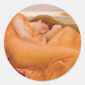 Flaming June Ronde Sticker (Voorkant)
