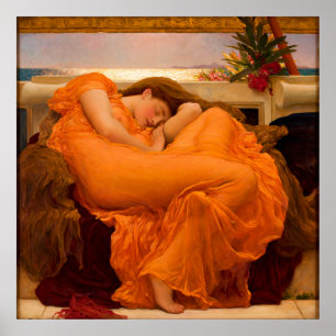 Flaming June van Frederic Leighton Poster