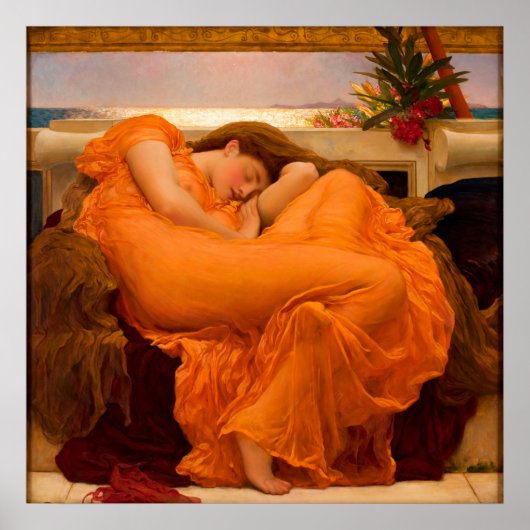 Flaming June van Frederic Leighton Poster (Voorkant)