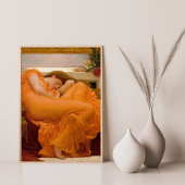 Flaming June van Frederic Leighton Sinaasappel Fin Poster
