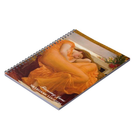 Flaming June van Frederic Leighton Sinaasappel Notitieboek (Linkerzijde)