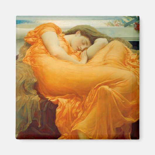 Flaming June van Frederick Leighton Magneet (Voorkant)