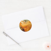 Flaming June van Frederick Leighton Ronde Sticker (Envelop)