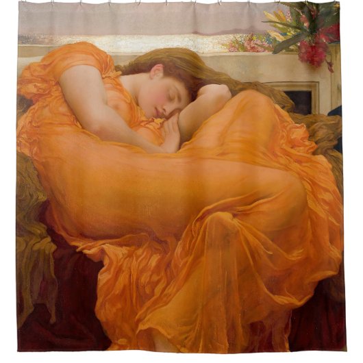 Flaming June van Sir Frederic Leighton  Douchegordijn (Voorkant)