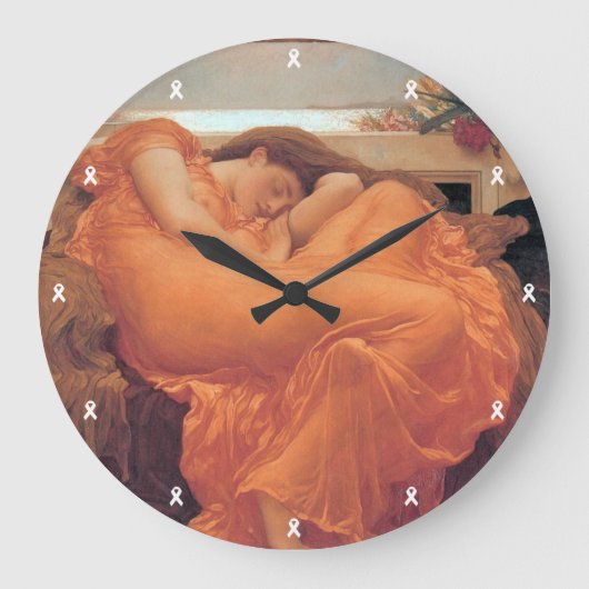 Flaming June Wall Clock Grote Klok (Voorkant)