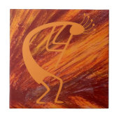 Flaming Kokopelli Tegeltje (Voorkant)