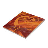 Flaming Kokopelli Tegeltje (Zijkant)