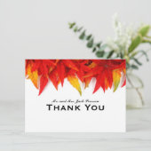 Flaming Leaves Autumn Persoonlijk Bedankt (Staand voorkant)