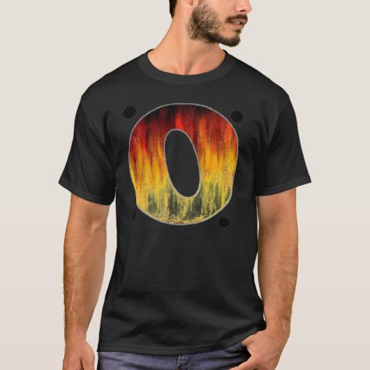 Flaming Letter O T-shirt (Voorkant)