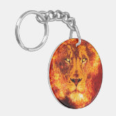 Flaming Lion Burning Sleutelhanger (Voorkant Links)