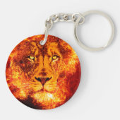 Flaming Lion Burning Sleutelhanger (Achterkant)
