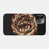 Flaming Lion in Ring of Fire Flames Astrologie Case-Mate iPhone Case (Achterkant (horizontaal))