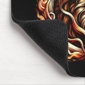 Flaming Lion in Ring of Fire Flames Astrologie Muismat (Hoek)