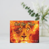 Flaming Lion uit Judah Briefkaart (Staand voorkant)