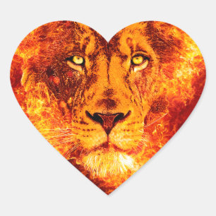 Flaming Lion uit Judah Hart Sticker