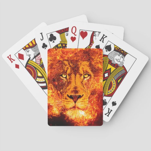 Flaming Lion uit Judah Pokerkaarten (Achterkant)