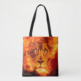 Flaming Lion uit Judah Tote Bag