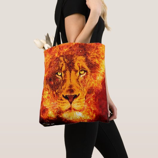Flaming Lion uit Judah Tote Bag (Dichtbij)