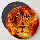 Flaming Lion van Judah Largest Ronde Button 6,0 Cm (Voorkant /achterkant)