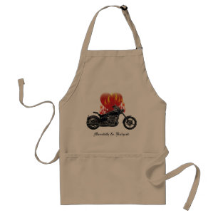 Flaming Love Biker Apron Standaard Schort