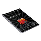 Flaming Love Biker Notebook Notitieboek (Rechterzijde)