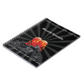 Flaming Love Biker Notebook Notitieboek (Linkerzijde)