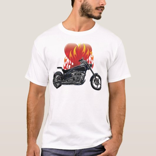 Flaming Love Biker Shirt (Voorkant)