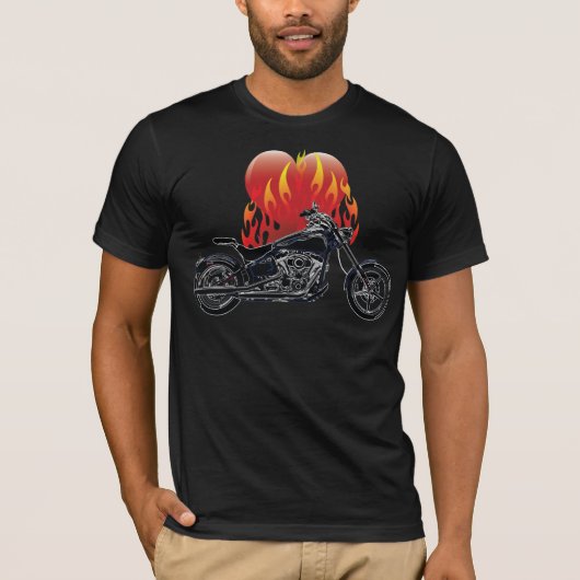 Flaming Love Biker Shirt (Voorkant)