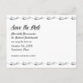 Flaming Love Biker Sla de datum op Aankondigingskaart (Achterkant)