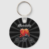 Flaming Love Biker Sleutelhanger (Voorkant)